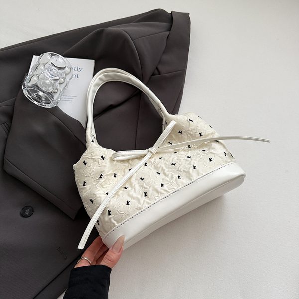 Trendy Bowknot Tote Bucket Bag for Women - High-End Versatile Shoulder Bag Style 2025