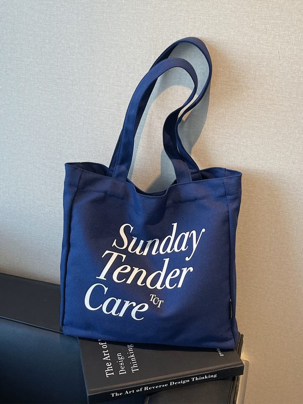 Trendy Canvas Tote Bag for Women, 2025 Casual Single-Shoulder Design, Spacious Student Bag, Everyday Essential