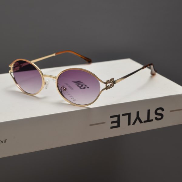 Trendy Cyberpunk Metal Oval Sunglasses for Women - Flattering High-End Style for Round Faces, Hip-Hop Party Accessory