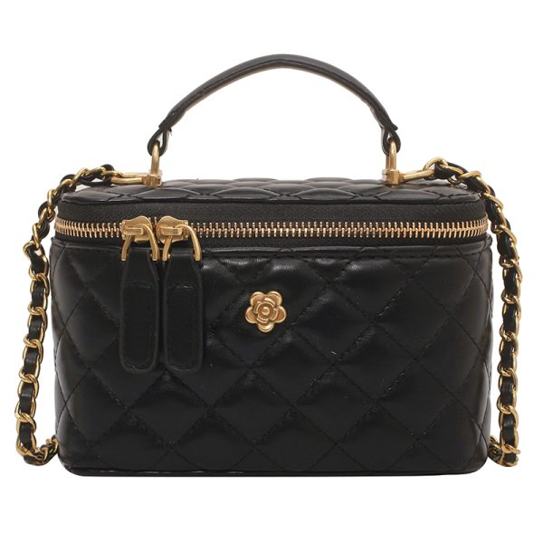 Trendy Diamond-Patterned Handbag for Women - Spring/Summer 2025 Shoulder & Crossbody Chain Bag - Chic Small Fashion Accessory