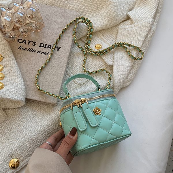 Trendy Diamond-Patterned Handbag for Women - Spring/Summer 2025 Shoulder & Crossbody Chain Bag - Chic Small Fashion Accessory