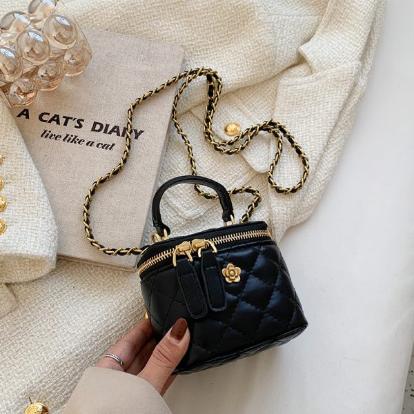 Trendy Diamond-Patterned Handbag for Women - Spring/Summer 2025 Shoulder & Crossbody Chain Bag - Chic Small Fashion Accessory