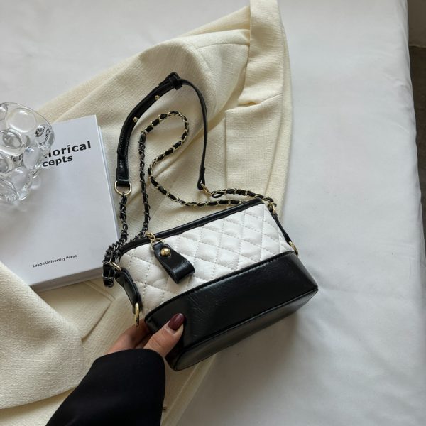 Trendy Diamond Quilted Chain Shoulder Crossbody Bag for Women - Versatile Slouchy Style for Spring and Summer 2025 Fashion