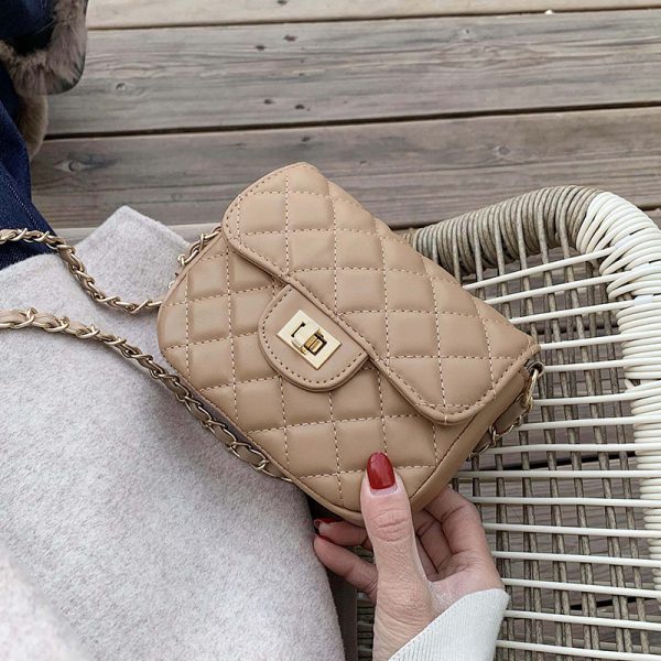 Trendy Diamond Quilted Crossbody Handbag for Women, Korean Style Shoulder Bag, Versatile Fashionable 2025 Design