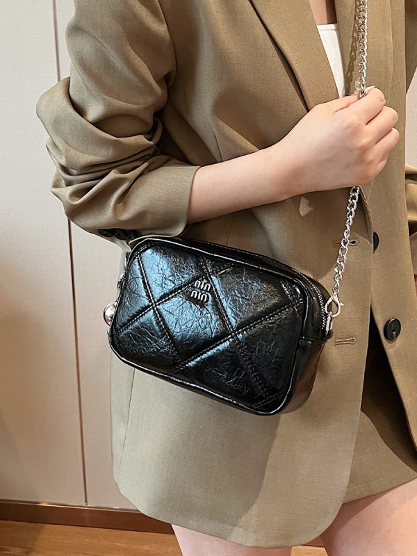 Trendy Diamond Quilted Square Bag for Women, Korean Style INS Fashion, Summer 2025 Shoulder Bag, Small Chanel-Inspired Design