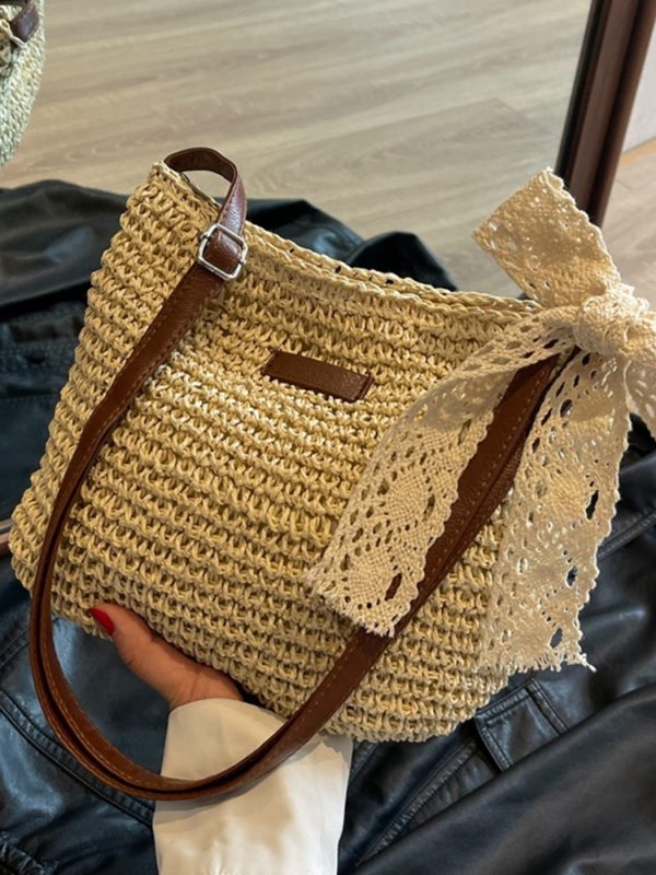 Trendy French-Style Woven Straw Crossbody Bag for Women - Versatile Bohemian Beach Bag for Autumn 2025