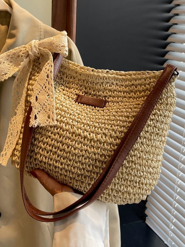 Trendy French-Style Woven Straw Crossbody Bag for Women - Versatile Bohemian Beach Bag for Autumn 2025