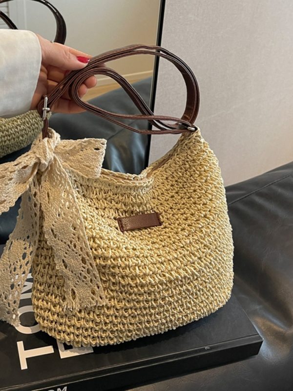 Trendy French-Style Woven Straw Crossbody Bag for Women - Versatile Bohemian Beach Bag for Autumn 2025