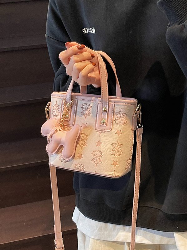 Trendy Korean Style Crossbody Bucket Bag - Cute Handheld Shoulder Bag for Spring 2025 Fashion