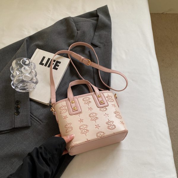 Trendy Korean Style Crossbody Bucket Bag - Cute Handheld Shoulder Bag for Spring 2025 Fashion