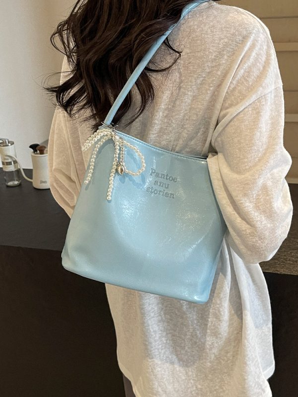 Trendy Korean Style Underarm Bag for Women - Summer 2025 Minimalist Casual Small Square Shoulder Bag