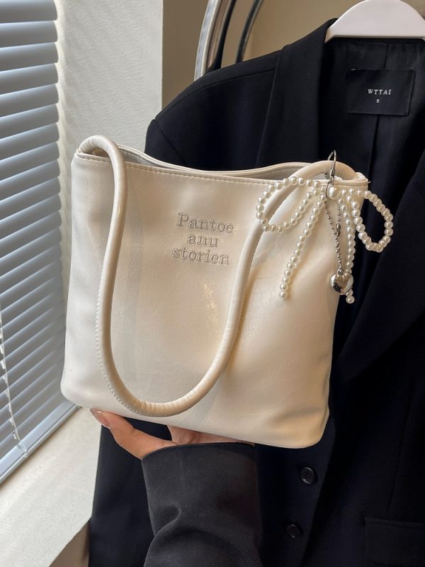 Trendy Korean Style Underarm Bag for Women - Summer 2025 Minimalist Casual Small Square Shoulder Bag