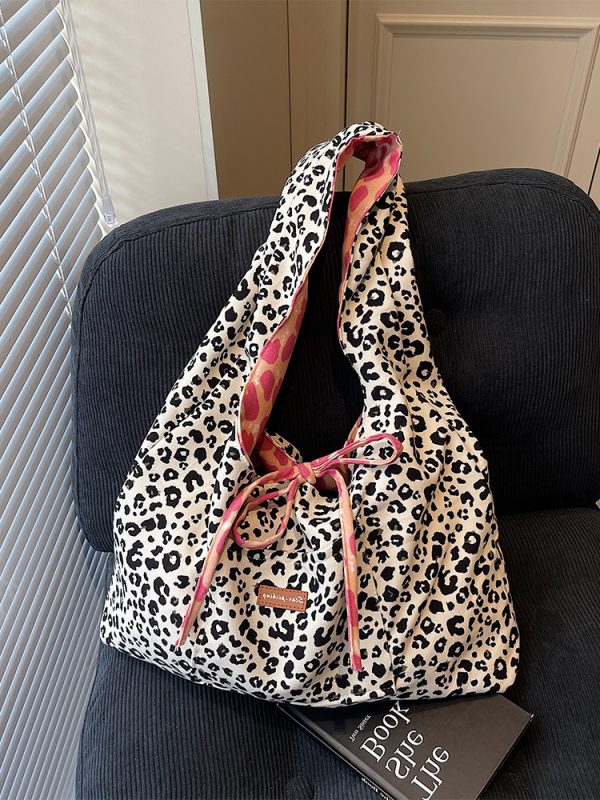 Trendy Leopard Print Tote Bag for Women - Large Capacity Shoulder Bag for Class and Commuting, 2025 Fashion Must-Have