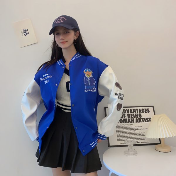 Trendy Loose Casual Baseball Jacket for Women - Spring Versatile Style for Students, Chic Everyday Wear