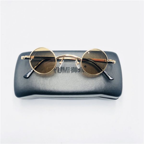 Trendy Men's Punk Ultra-Small Round Frame Sunglasses, Y2K Inspired, Worn by Celebrities, Retro Fashion Statement Glasses