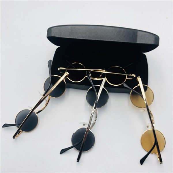 Trendy Men's Punk Ultra-Small Round Frame Sunglasses, Y2K Inspired, Worn by Celebrities, Retro Fashion Statement Glasses