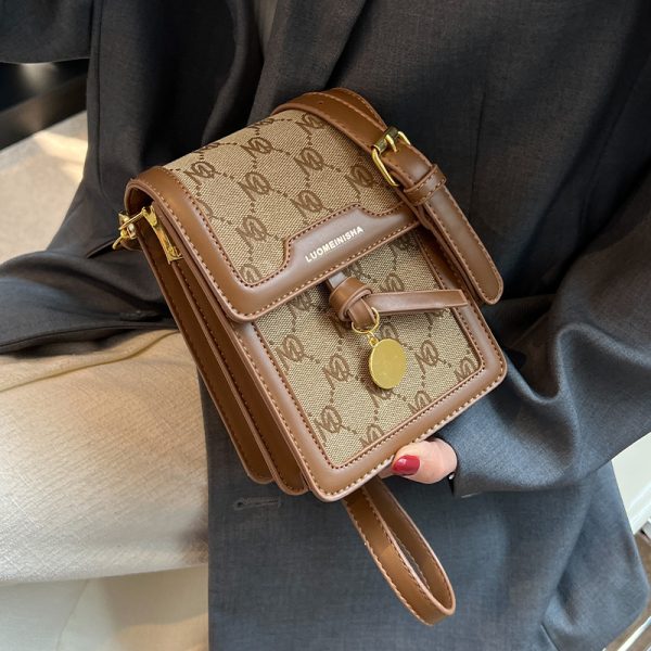 Trendy Mini Square Bag for Women - 2025 French-Style Retro Phone Bag for Spring and Summer, Fashionable Small Crossbody Purse