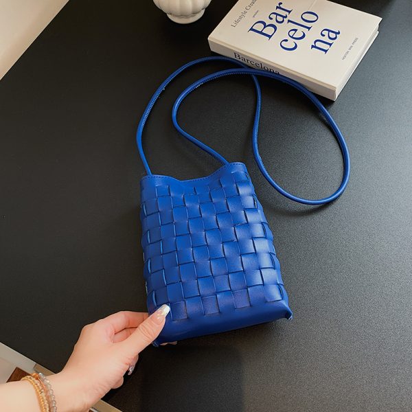 Trendy Minimalist Woven Crossbody Bag for Women, Casual Single Shoulder Phone Bag, High-Capacity 2025 Style