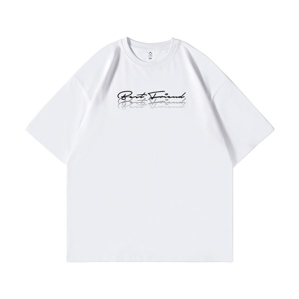 Trendy Plus Size Loose Fit Half-Sleeve T-Shirt for Men, Simple Spring Style with Letter Design, Casual Streetwear Fashion