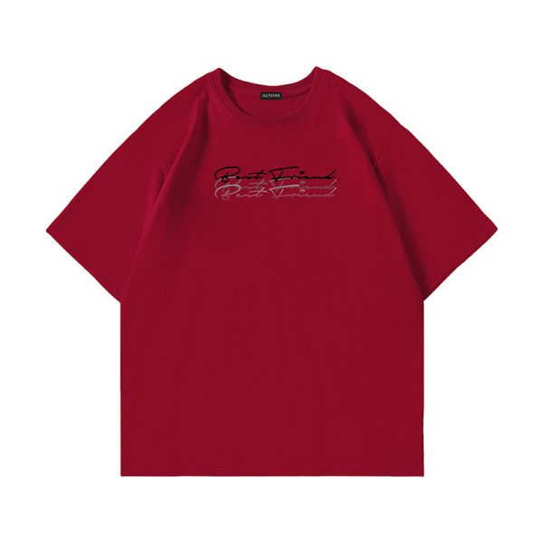 Trendy Plus Size Loose Fit Half-Sleeve T-Shirt for Men, Simple Spring Style with Letter Design, Casual Streetwear Fashion
