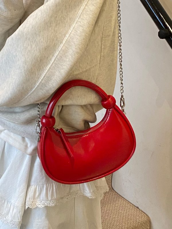 Trendy Red Handbag for Women - Versatile High-End Crossbody & Shoulder Chain Bag - 2025 Fashion Must-Have