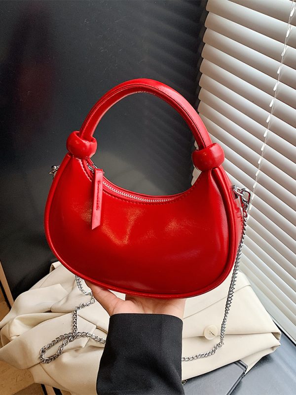 Trendy Red Handbag for Women - Versatile High-End Crossbody & Shoulder Chain Bag - 2025 Fashion Must-Have
