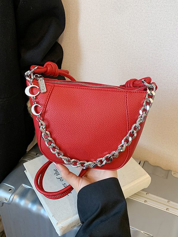 Trendy Red Shoulder Underarm Bag - 2025 High-End Women's Crossbody Bucket Bag for Commuting and Everyday Style