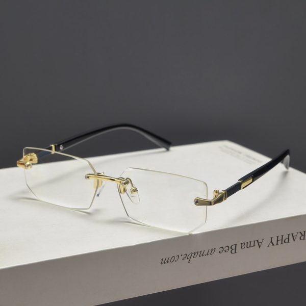 Trendy Retro Frameless Cut-Edge Sunglasses for Men and Women - Slimming Candy-Colored Design for Small Faces
