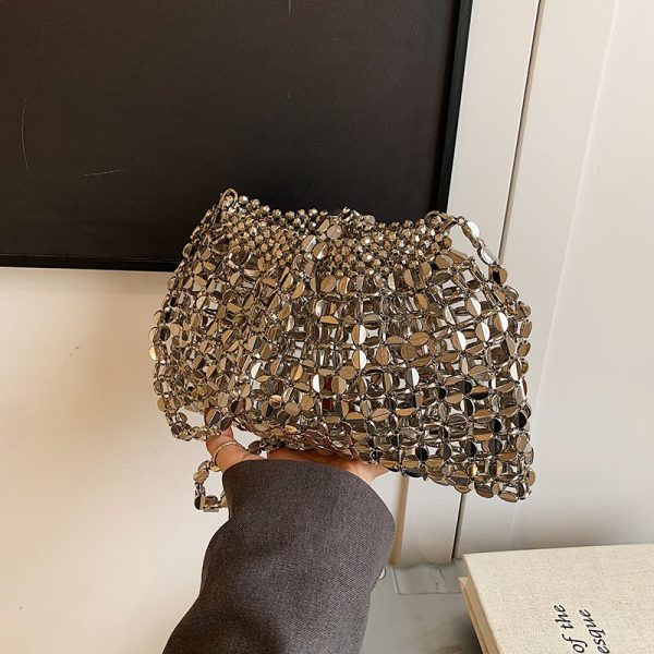 Trendy Rhinestone Drawstring Bucket Bag - Versatile Spring 2025 Shoulder Crossbody Bag with High-End Style