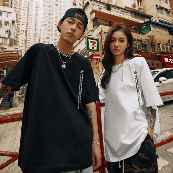 Trendy Short Sleeve T-Shirt for Men and Women, Plus Size Batwing Sleeves, Summer Fashion, European and American Style