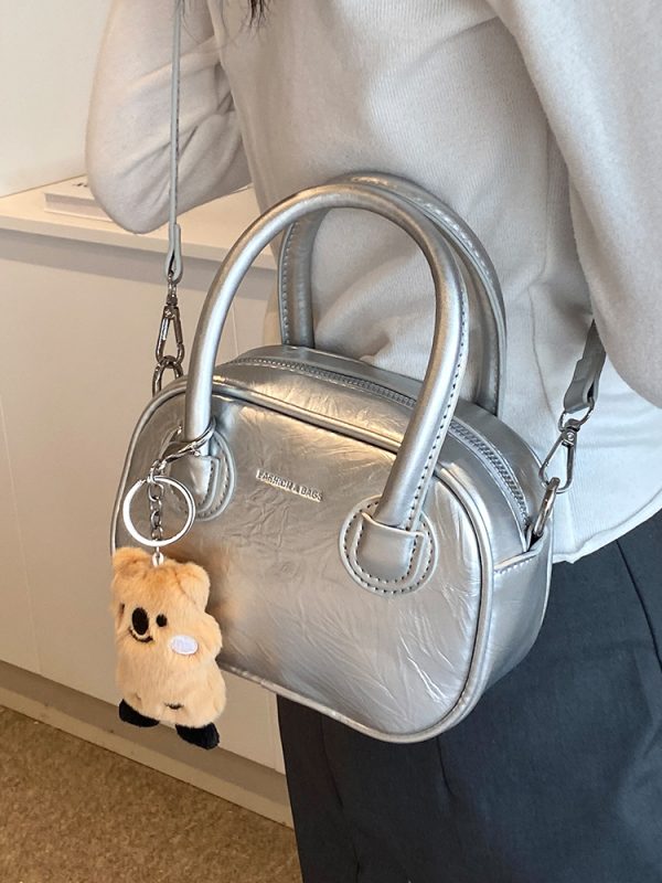 Trendy Silver Women's Handbag 2025 - High-End Small Shoulder Bag & Crossbody for Summer Commuting - Fashionable & Popular Design