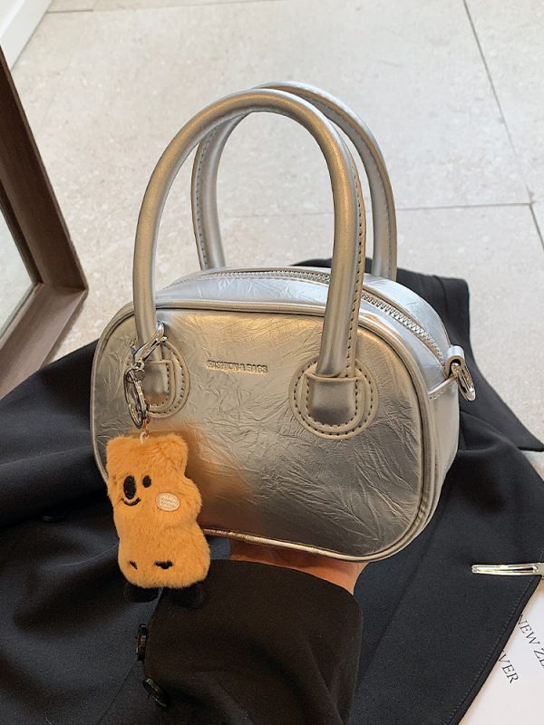 Trendy Silver Women's Handbag 2025 - High-End Small Shoulder Bag & Crossbody for Summer Commuting - Fashionable & Popular Design