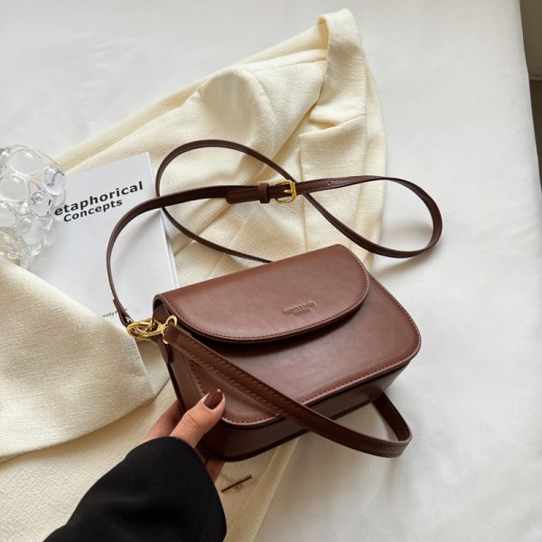 Trendy Summer 2025 Versatile Solid Color Crossbody Shoulder Bag - Chic Small Square Design for Fashionable Outfits