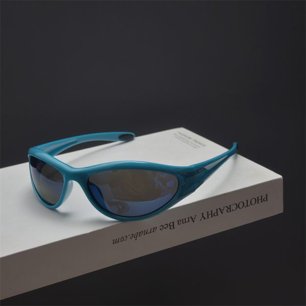 Trendy Summer Millennial Style Street Photography Sunglasses for Small Faces - Colorful Slimming Cycling Shades for Men and Women