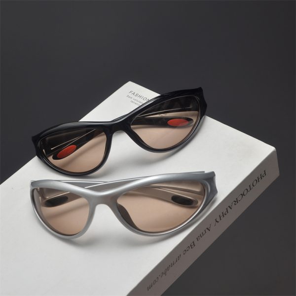 Trendy Summer Millennial Style Street Photography Sunglasses for Small Faces - Colorful Slimming Cycling Shades for Men and Women
