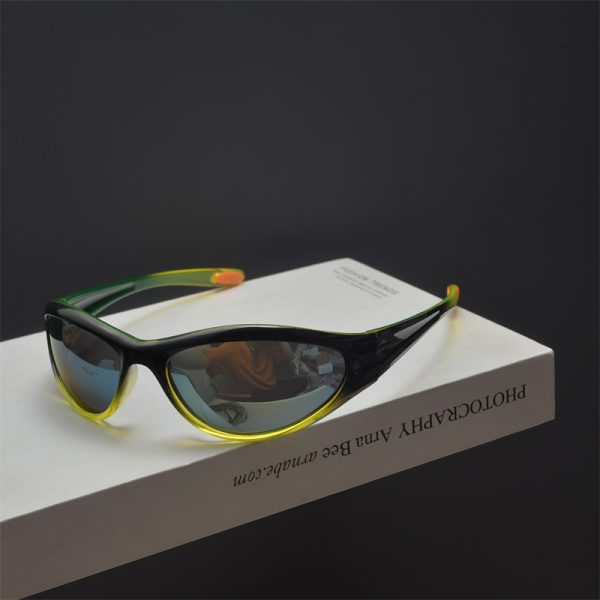Trendy Summer Millennial Style Street Photography Sunglasses for Small Faces - Colorful Slimming Cycling Shades for Men and Women