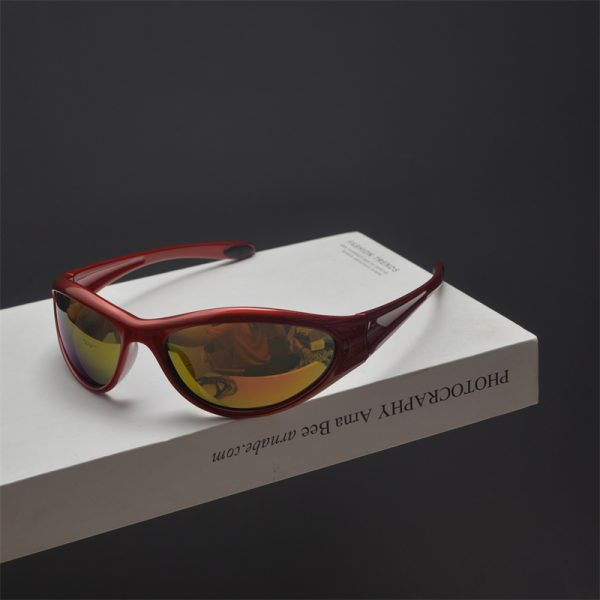 Trendy Summer Millennial Style Street Photography Sunglasses for Small Faces - Colorful Slimming Cycling Shades for Men and Women