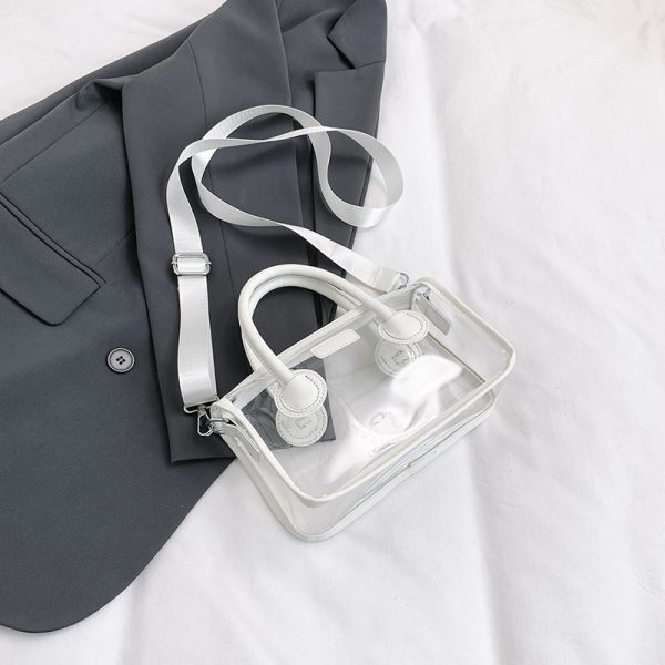 Trendy Summer Silver Transparent Jelly Tote Bag for Women, Small Crossbody Phone Bag, 2025 Fashion Must-Have