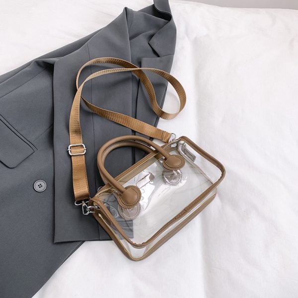 Trendy Summer Silver Transparent Jelly Tote Bag for Women, Small Crossbody Phone Bag, 2025 Fashion Must-Have