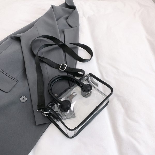 Trendy Summer Silver Transparent Jelly Tote Bag for Women, Small Crossbody Phone Bag, 2025 Fashion Must-Have