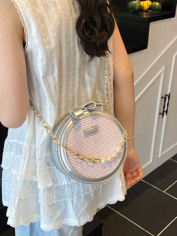 Trendy Women's 2025 Versatile Chain Crossbody Shoulder Bag - Small Round Design for Commuting and Everyday Chic