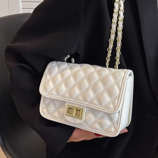 Trendy Women's Chain Shoulder Bag - Spring Summer 2025 Versatile High-End Small Square Bag for Fashion Forward Styles
