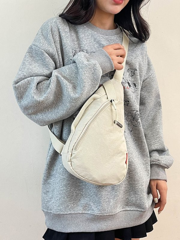 Trendy Women's Korean Style Casual Sports Crossbody Bag - Large Capacity Travel Shoulder Chest Bag for Everyday Use