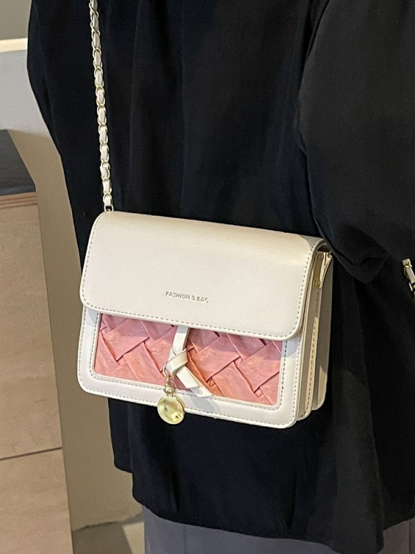 Trendy Women's Summer Diagonal Cross Small Square Bag - Diamond Quilted Chain Shoulder Bag for High-End Fashion 2025