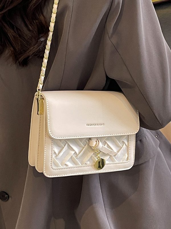 Trendy Women's Summer Diagonal Cross Small Square Bag - Diamond Quilted Chain Shoulder Bag for High-End Fashion 2025