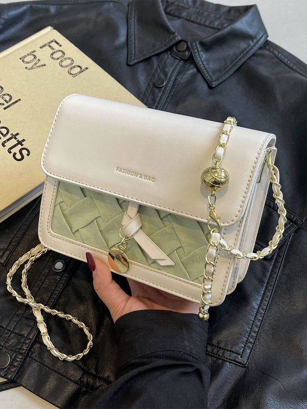 Trendy Women's Summer Diagonal Cross Small Square Bag - Diamond Quilted Chain Shoulder Bag for High-End Fashion 2025