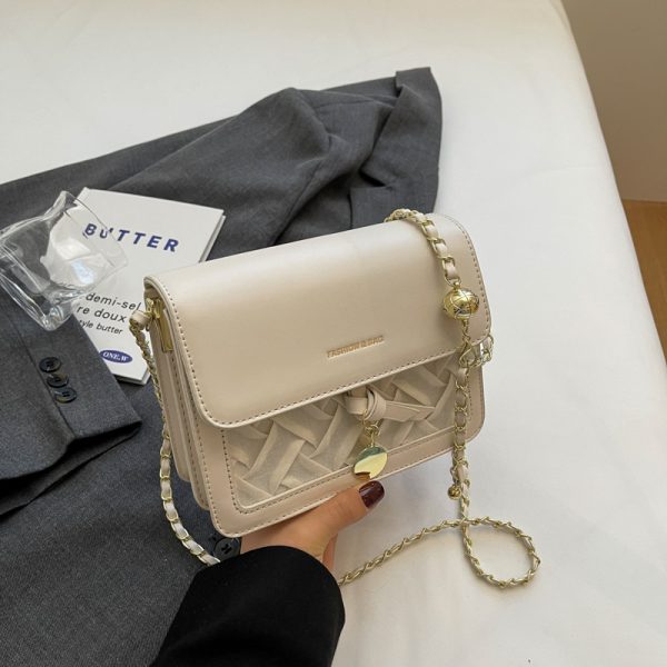 Trendy Women's Summer Diagonal Cross Small Square Bag - Diamond Quilted Chain Shoulder Bag for High-End Fashion 2025