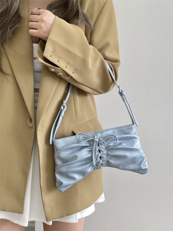 Trendy Wrinkled Underarm Bag for Women - High-End Feel, Handheld & Shoulder Small Bag, 2025 Niche Design, Chic Fashion Accessory