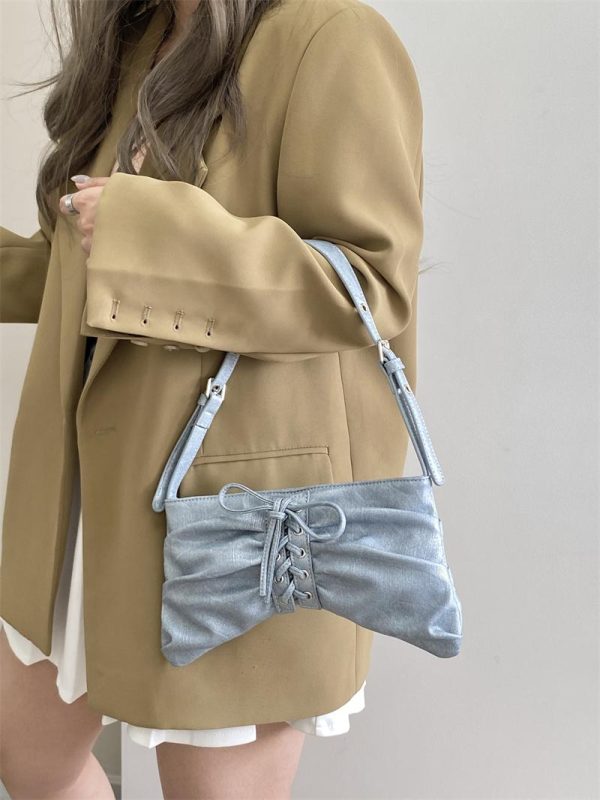 Trendy Wrinkled Underarm Bag for Women - High-End Feel, Handheld & Shoulder Small Bag, 2025 Niche Design, Chic Fashion Accessory