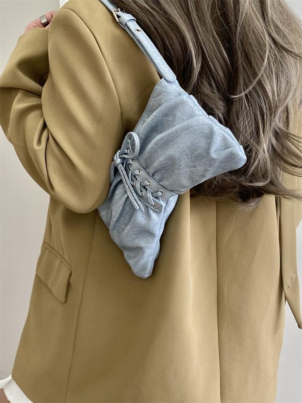 Trendy Wrinkled Underarm Bag for Women - High-End Feel, Handheld & Shoulder Small Bag, 2025 Niche Design, Chic Fashion Accessory